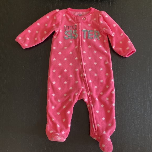 Carter's Other - Child of Mine 2-Way Zip Little Sister Fleece Footie 3-6 Months